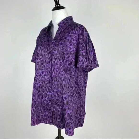 Fred David womens top size 2X multicolored camouflage button down - Picture 6 of 8